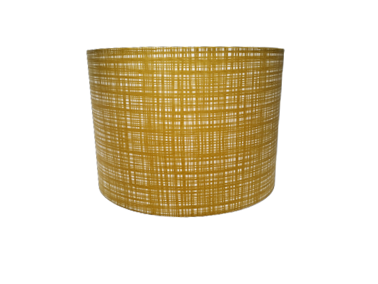 Scribble print lampshade in olive