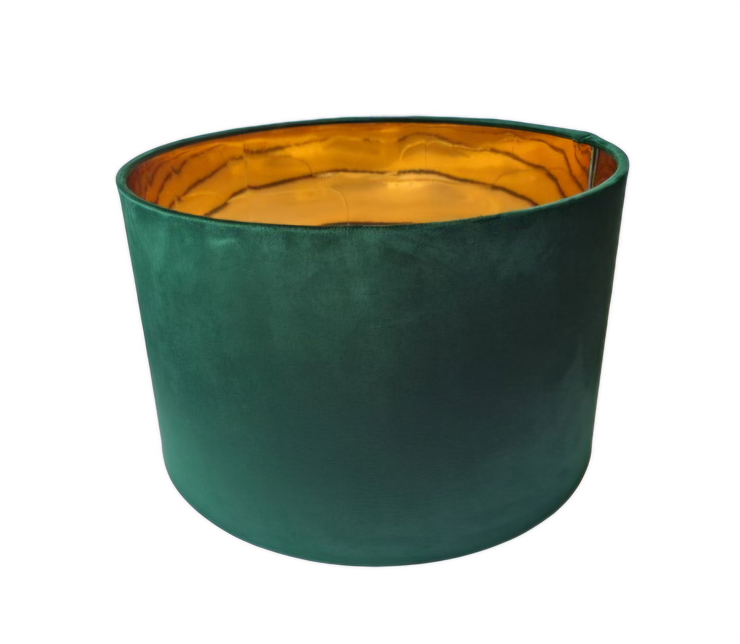 Velvet Lampshade with Mirror Lining – Luxurious Drum Light Shade – Modern Velvet Lighting in selection of colours