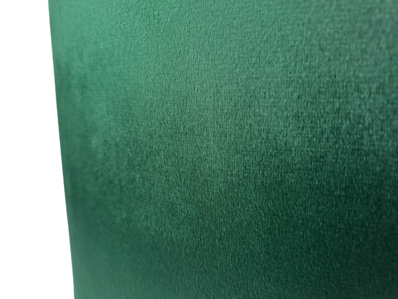Forest green velvet lampshade with gold mirror lining