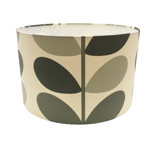 Large stem print lampshade in grey