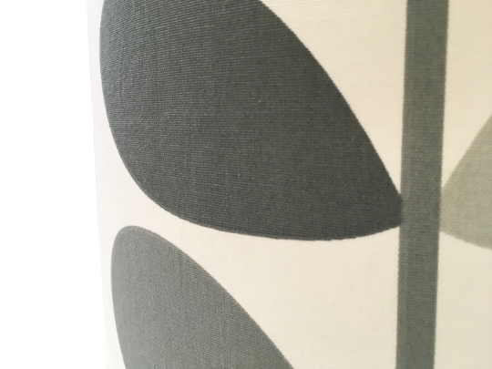 Large stem print lampshade in grey