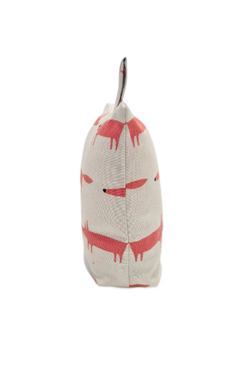 Mini Mr Fox print door stop in orange