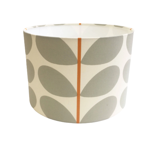 Large stem lampshade in orange and grey