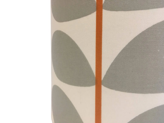 Large stem lampshade in orange and grey