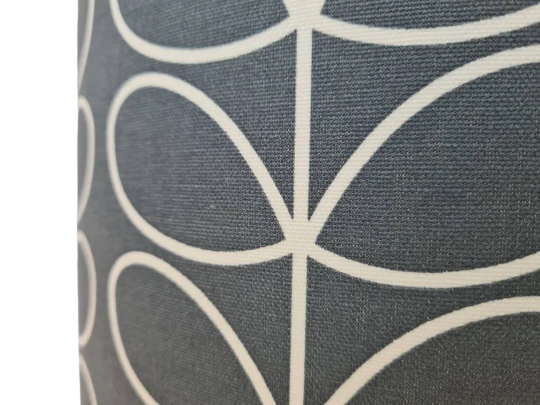 Linear stem print lampshade in grey