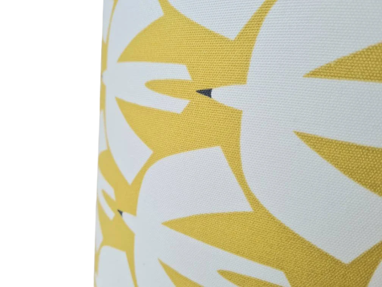 Swallow print lampshade in yellow