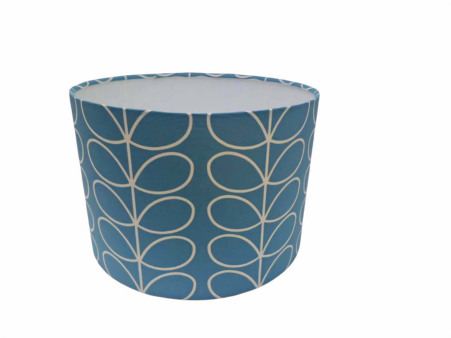 Linear stem print lampshade in teal