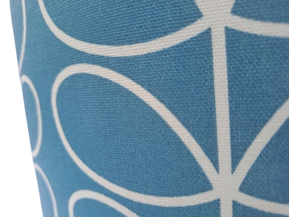 Linear stem print lampshade in teal