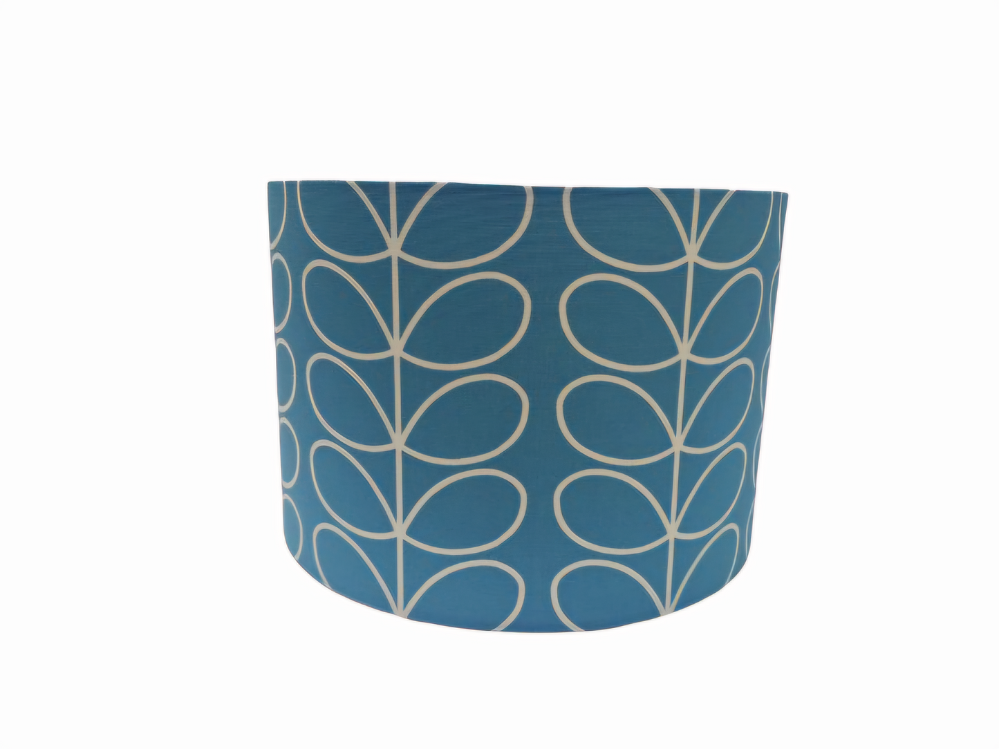 Linear stem print lampshade in teal