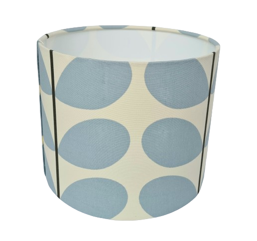 Large stem lampshade in blue and black