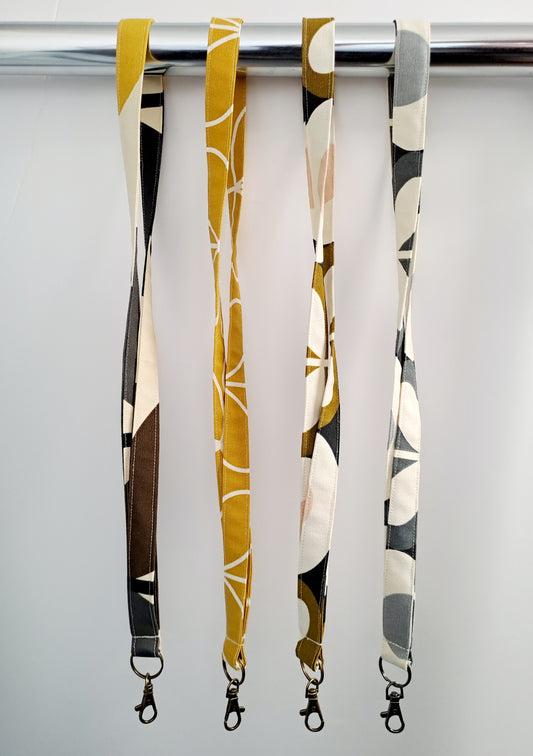 Fabric lanyard in a selection of prints