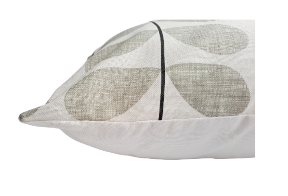 Large stem print cushion in grey