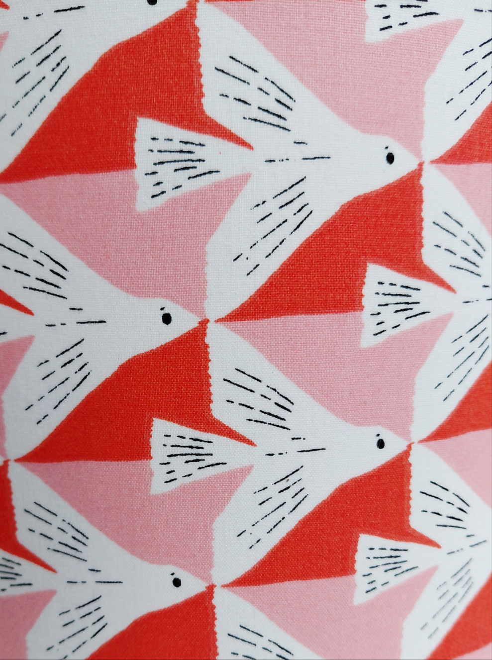 Bird Print Cushion – Red and Pink Throw Pillow – Swallow print Cushion Cover – Bird Decor Accent Pillow – Bright Bird Design sofa cushion