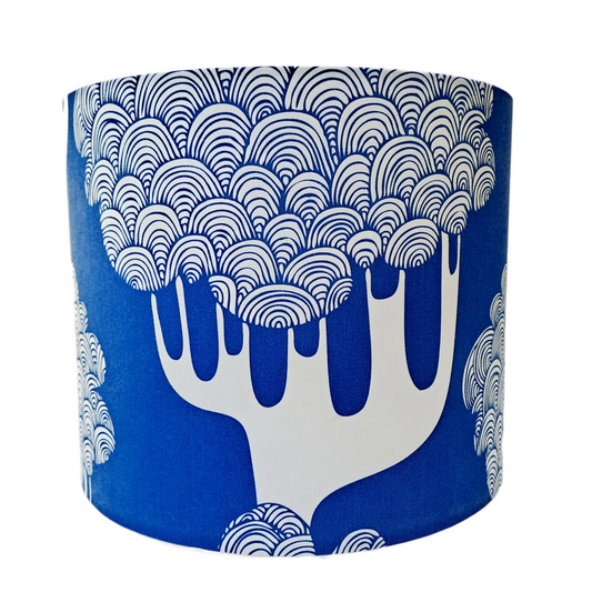 Vintage IKEA Emma Hagman design lampshade in blue.