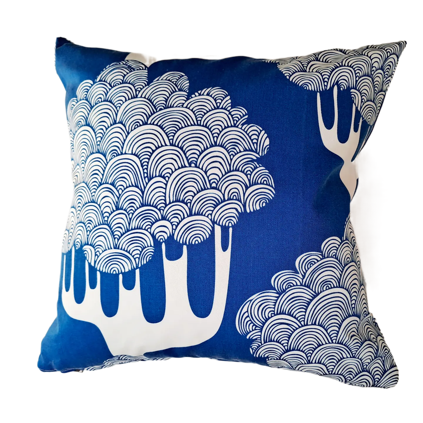 Vintage IKEA print cushion in blue