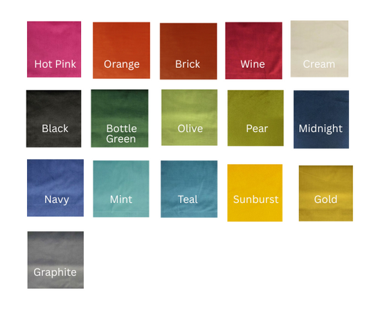 Velvet Lampshade with white Lining – Luxurious Drum Light Shade – Modern Velvet Lighting in selection of colours