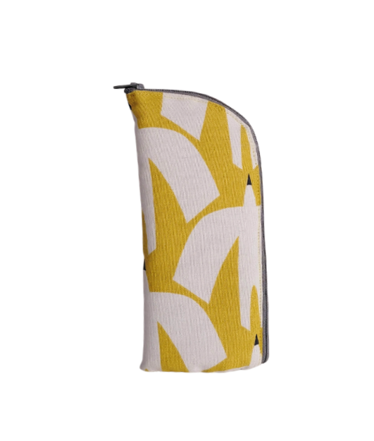 Swallow print glasses/sunglasses case in yellow and white