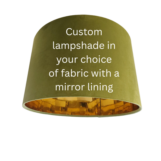 Custom design lampshade with mirror lining