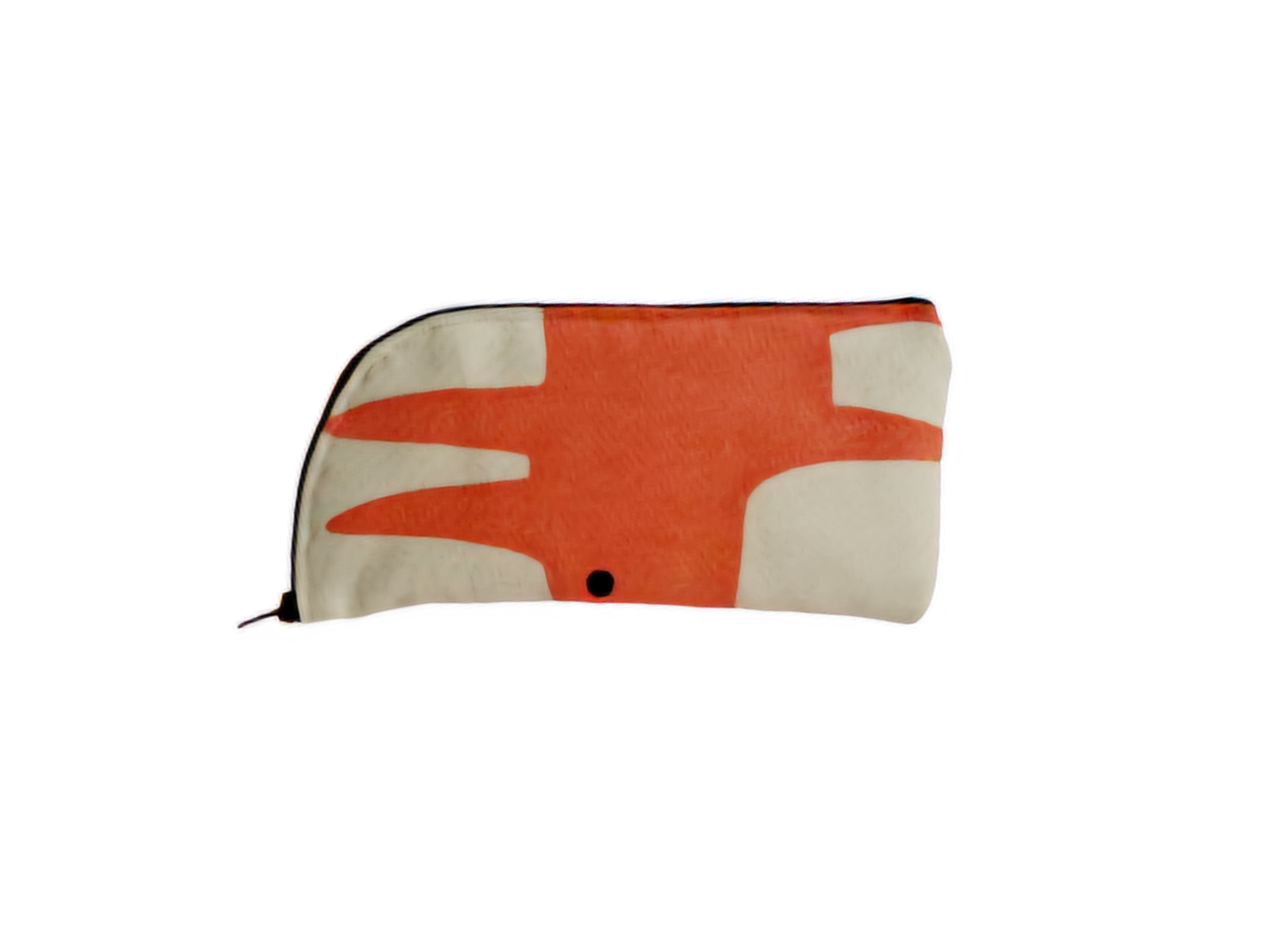 Mr Fox print glasses/sunglasses case in orange and beige