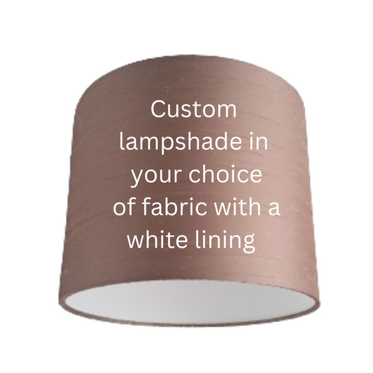 Custom design lampshade with white lining