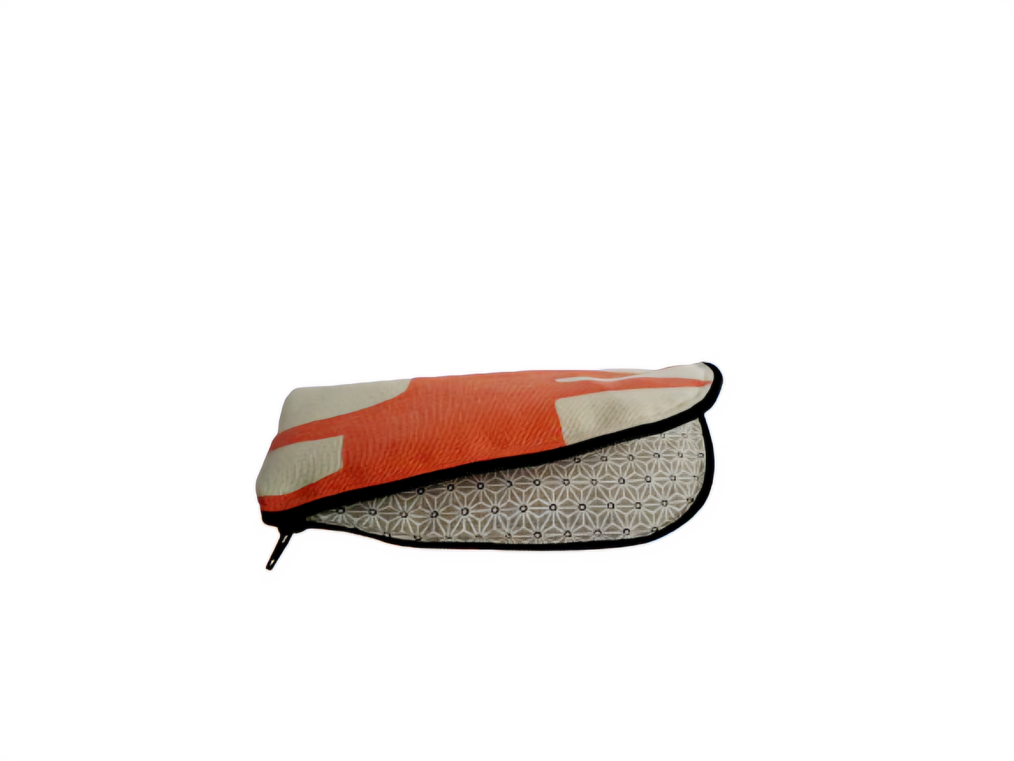 Mr Fox print glasses/sunglasses case in orange and beige