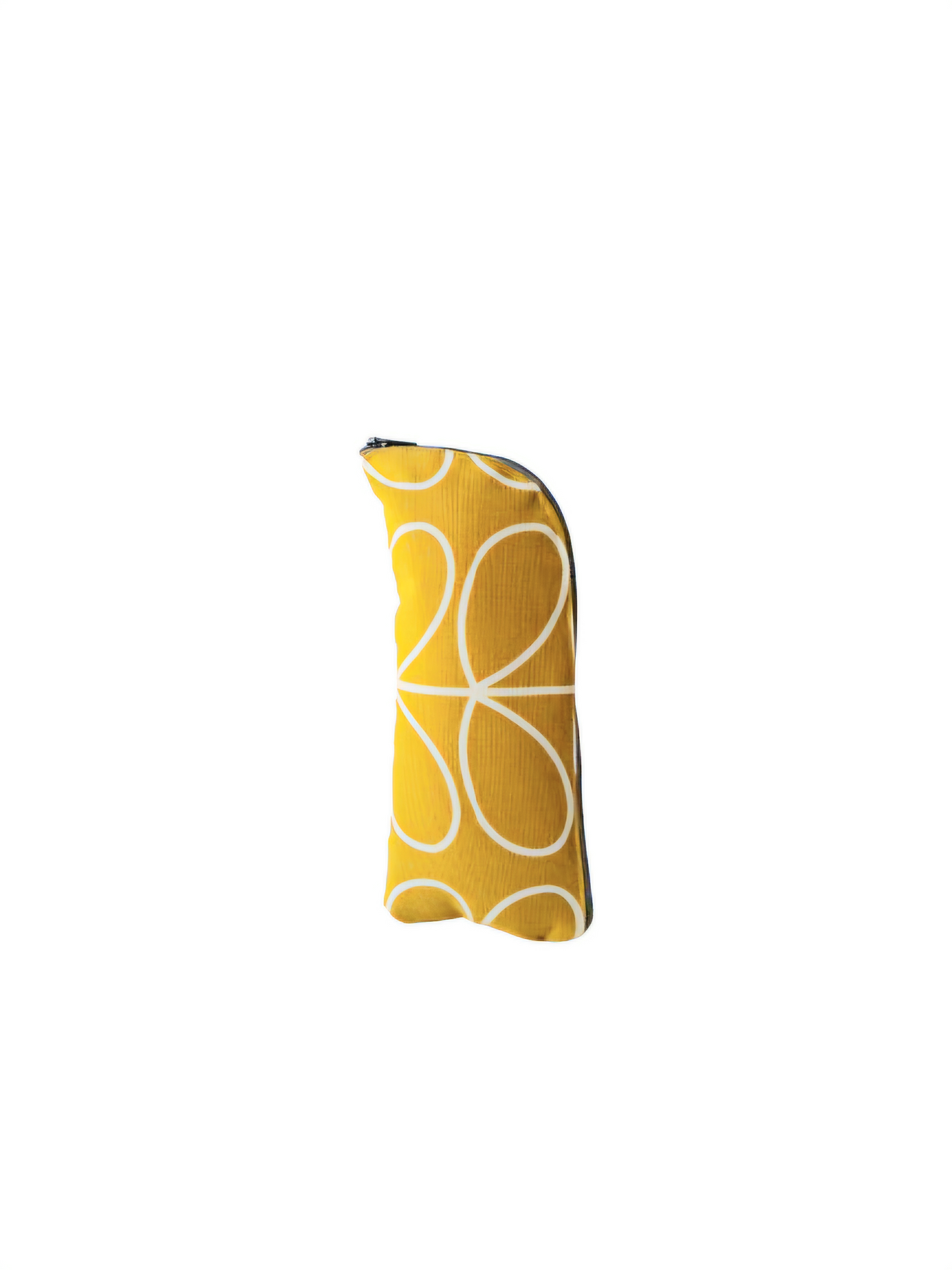 Linear stem print glasses/sunglasses case in mustard