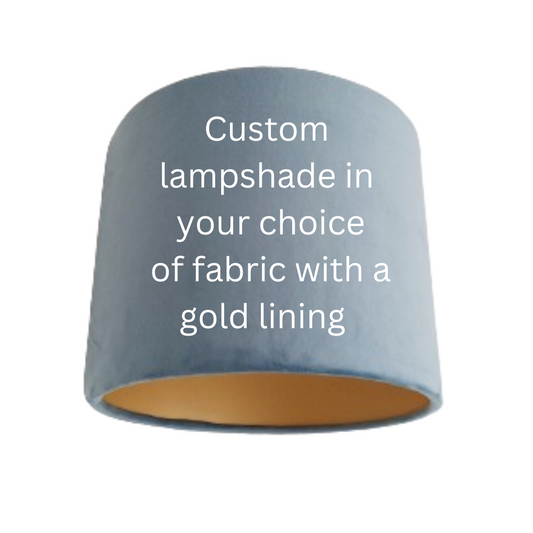 Custom design lampshade with white lining