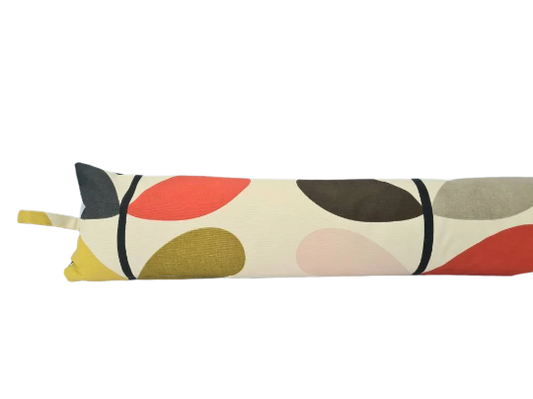 Multicoloured large stem print draught excluder