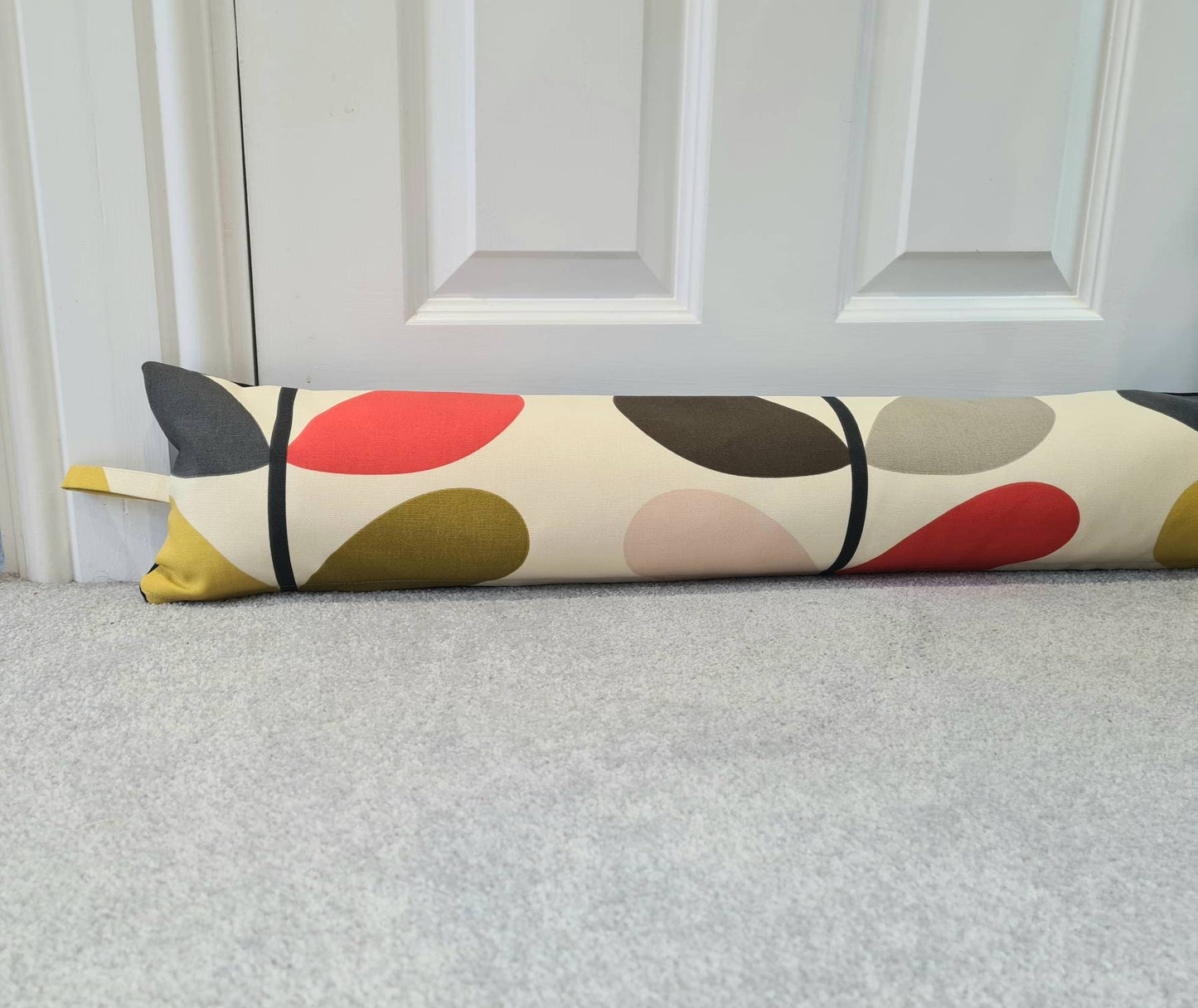 Multicoloured large stem print draught excluder