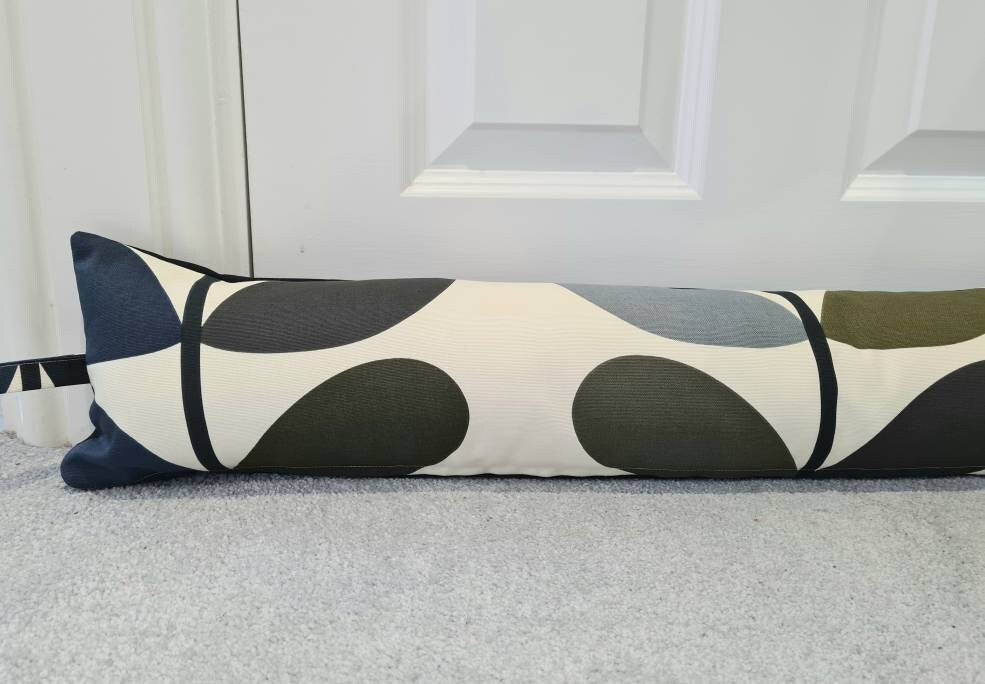 Multicoloured large stem print draught excluder