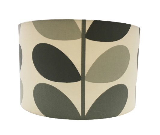 Large stem print lampshade in grey