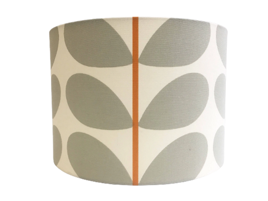 Large stem lampshade in orange and grey