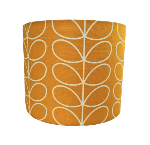 Linear stem print lampshade in papaya