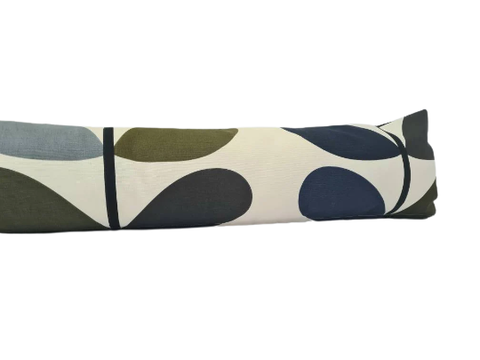 Multicoloured large stem print draught excluder