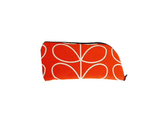 Linear stem print glasses/sunglasses case in tomato