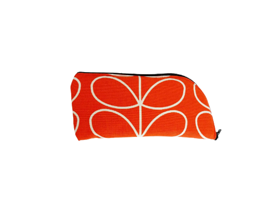 Linear stem print glasses/sunglasses case in tomato