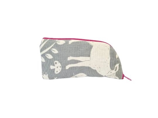 Woodland print glasses/sunglasses case in grey