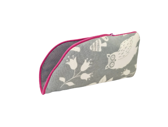 Woodland print glasses/sunglasses case in grey